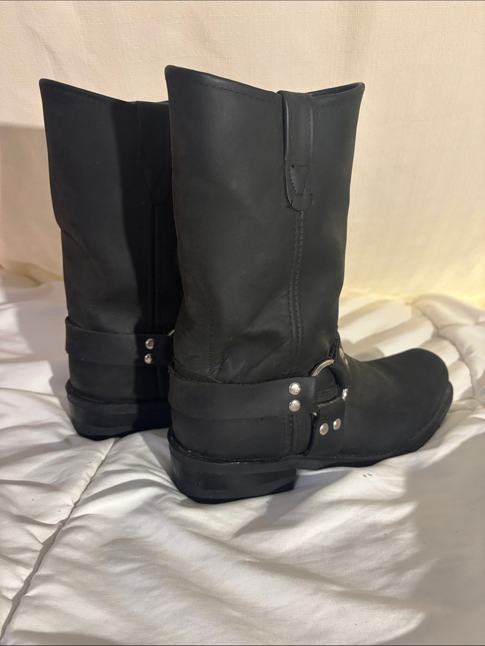 Double H Men’s Black Leather 4008 Harness Boot